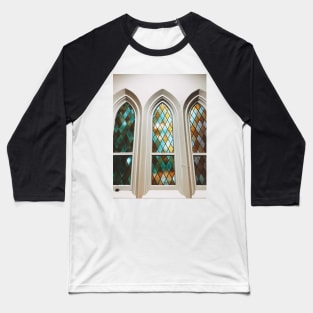 old church stained glass windows Baseball T-Shirt